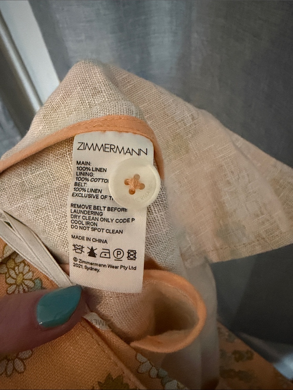 Zimmermann Lola Pants Floral Print Linen Kick-Flare Pants EU 4 (US 12) - Picture 5 of 5
